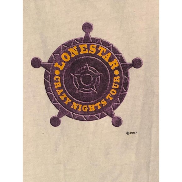 Lone Star 1997 All Band Autograph Crazy Night Tour White Tank Top - Picture 3 of 5